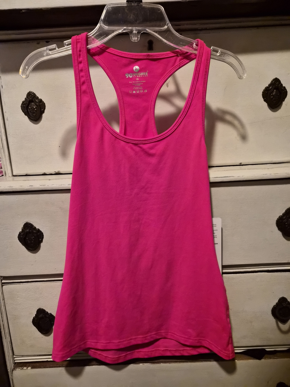 NWT 90 Degree By Reflex Pink Blaze Racerback Tank XS - Picture 2 of 11
